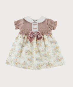 Vestito rosa antico e bianco Sardon