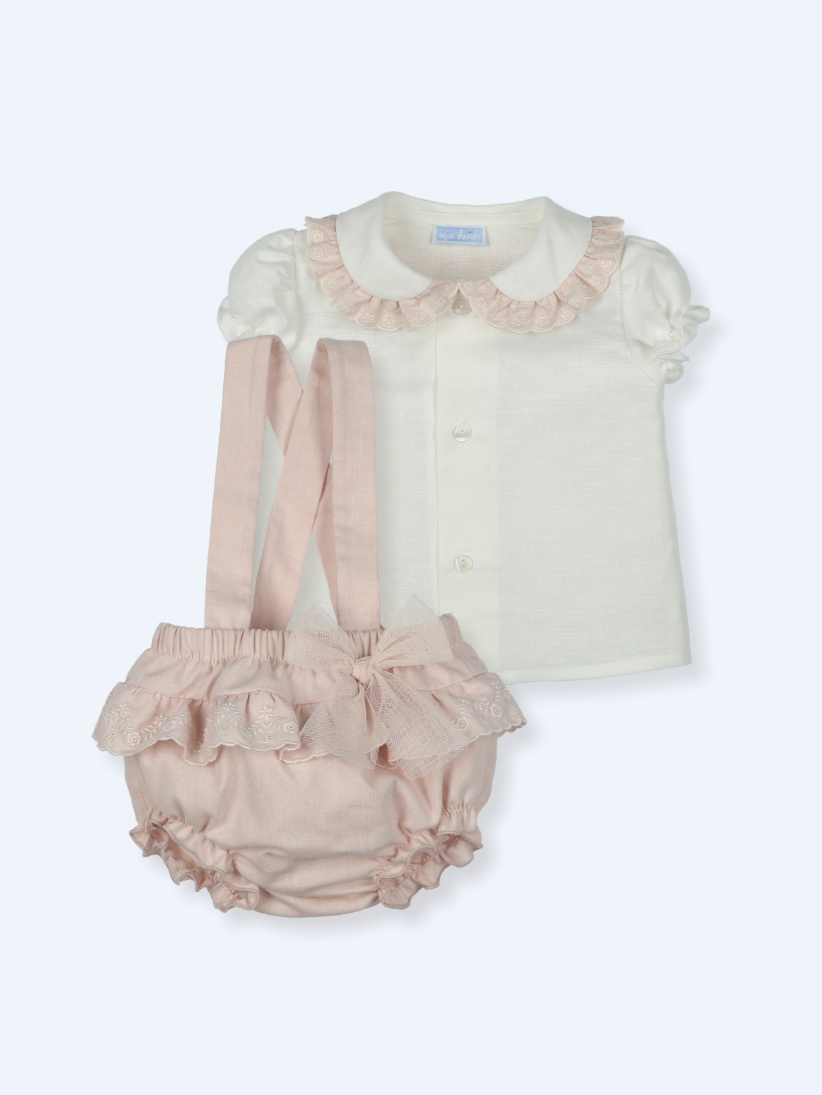 Camicia e salopette rosa Mac Ilusion