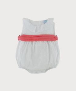 Pagliaccetto bianco e corallo Sardon