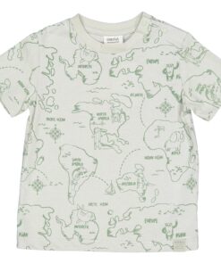 T-shirt verde mappamondo Birba