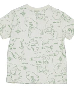 Alternative view of T-shirt verde mappamondo Birba