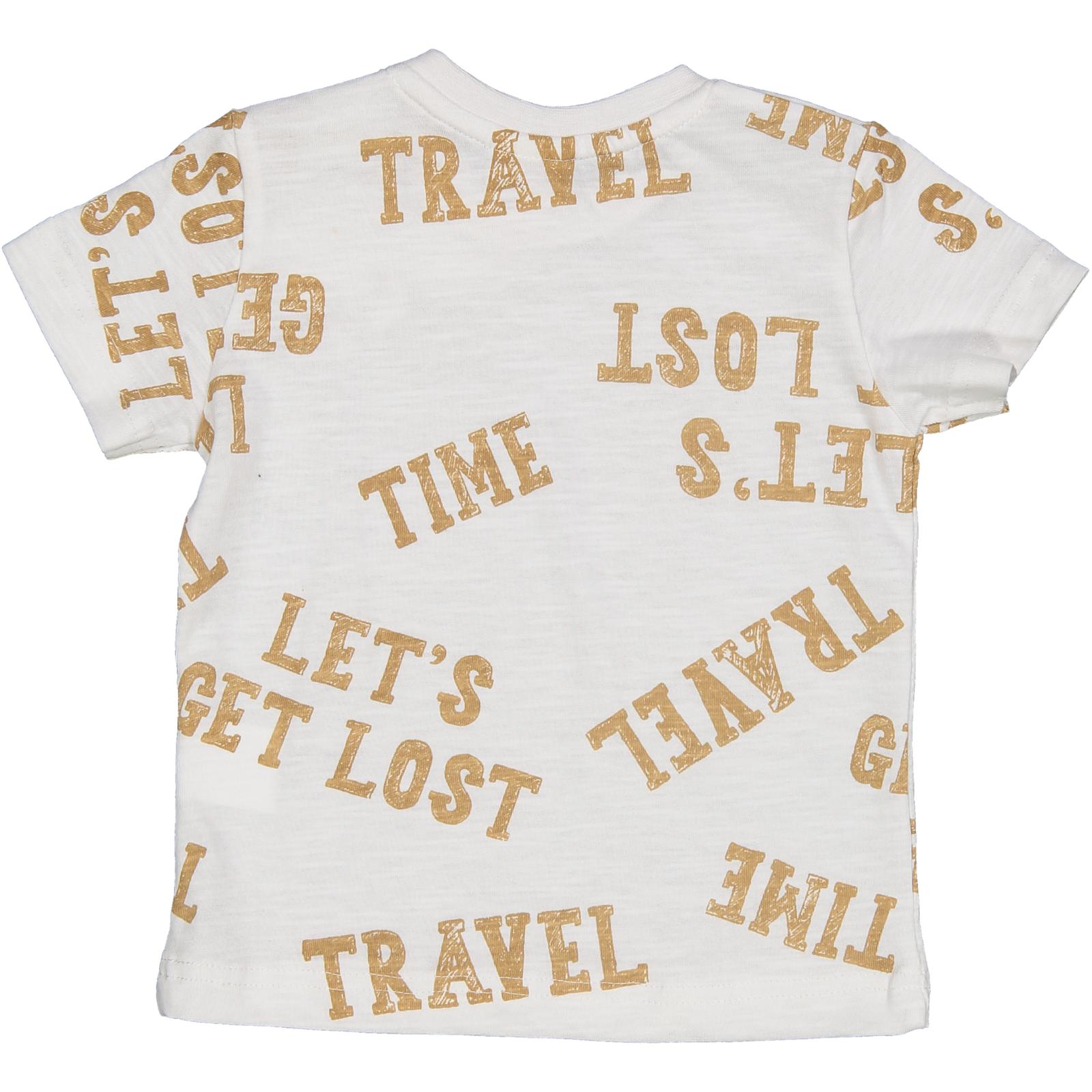 T-shirt scritte beige Birba - immagine 2