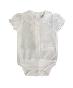 Camicia body bianca e rosa Sardon