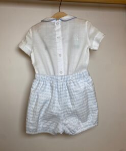 Alternative view of Completo cerimonia bianco e celeste Baby A.