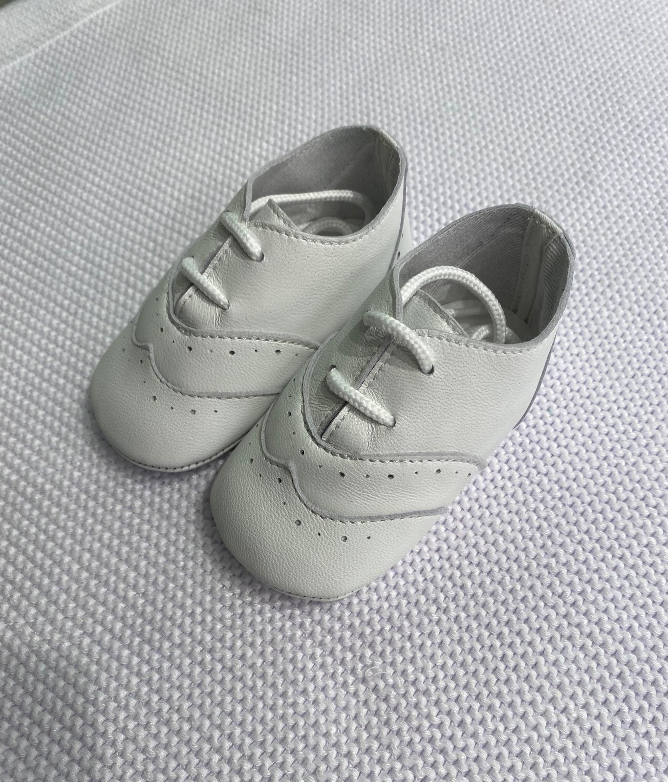 Scarpe culla pelle bianca Ambarabà - immagine 2