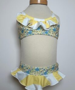 Bikini volant giallo e bianco Island Coco