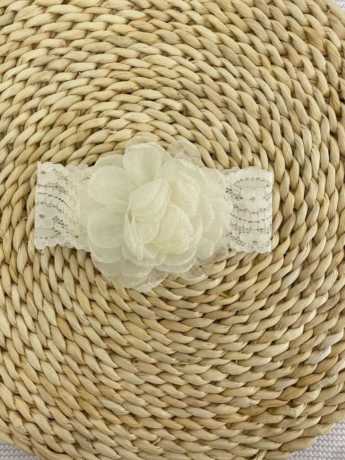 Fascia con fiore ecrù Jamiks