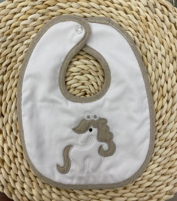 Bavetta bianca unicorno beige Biribò