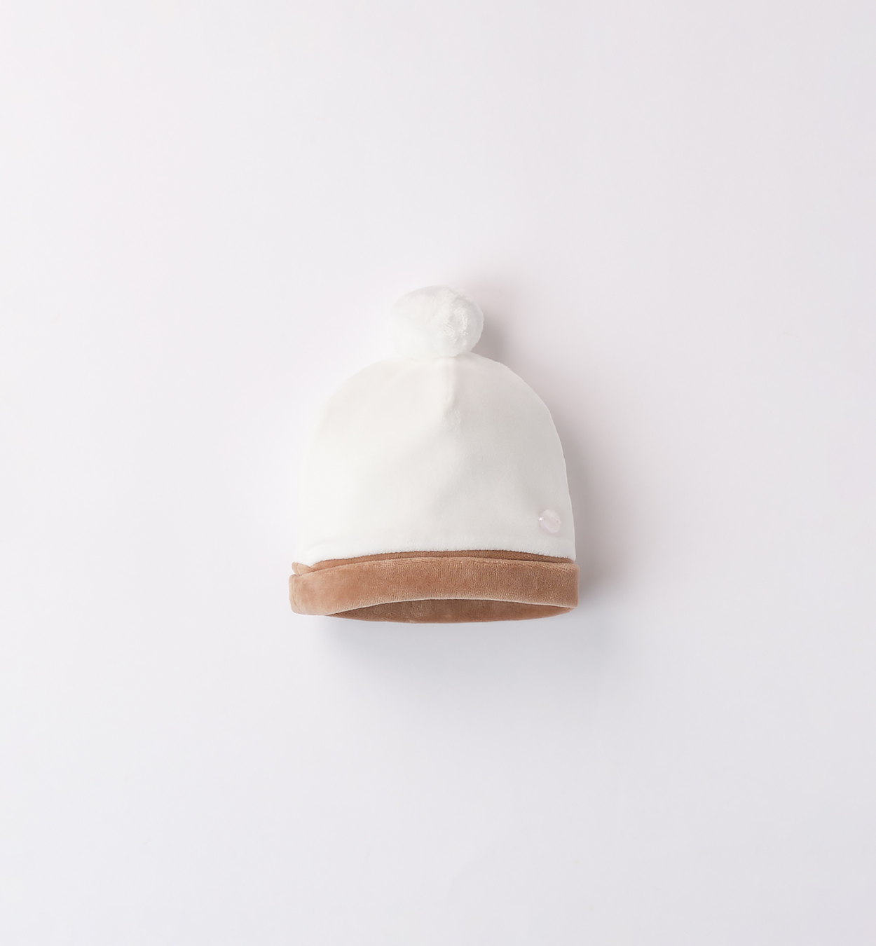 Cappellino bianco e tortora Minibanda