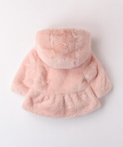 Alternative view of Cappotto eco-pelliccia rosa Minibanda