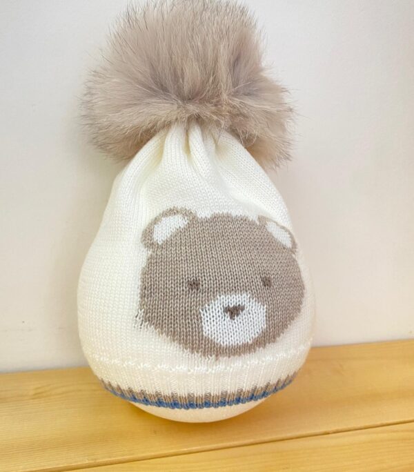 Cappellino orso latte tortora ottanio Primodì