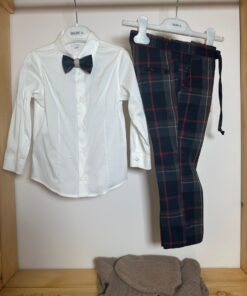 Alternative view of Completo Beige Tartan Baby A.