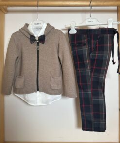 Completo Beige Tartan Baby A.