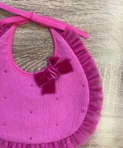 Alternative view of Bavetta fucsia con fiocco e strass Petit