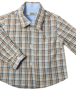 Camicia a quadri celeste Dr.Kid