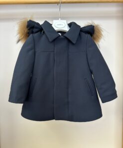 Cappottino blu pelliccia Baby A.