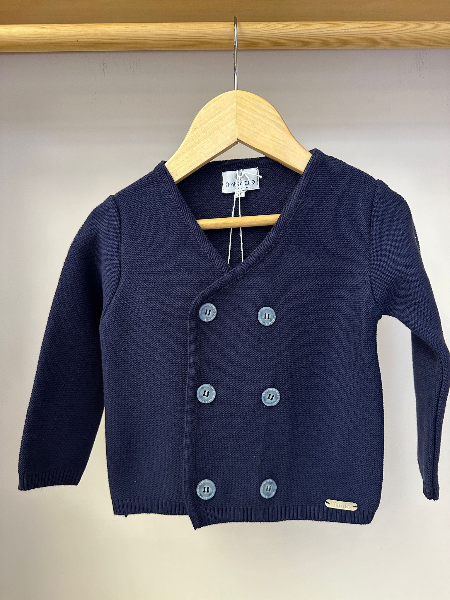 Cardigan doppiopetto blu Ambarabà