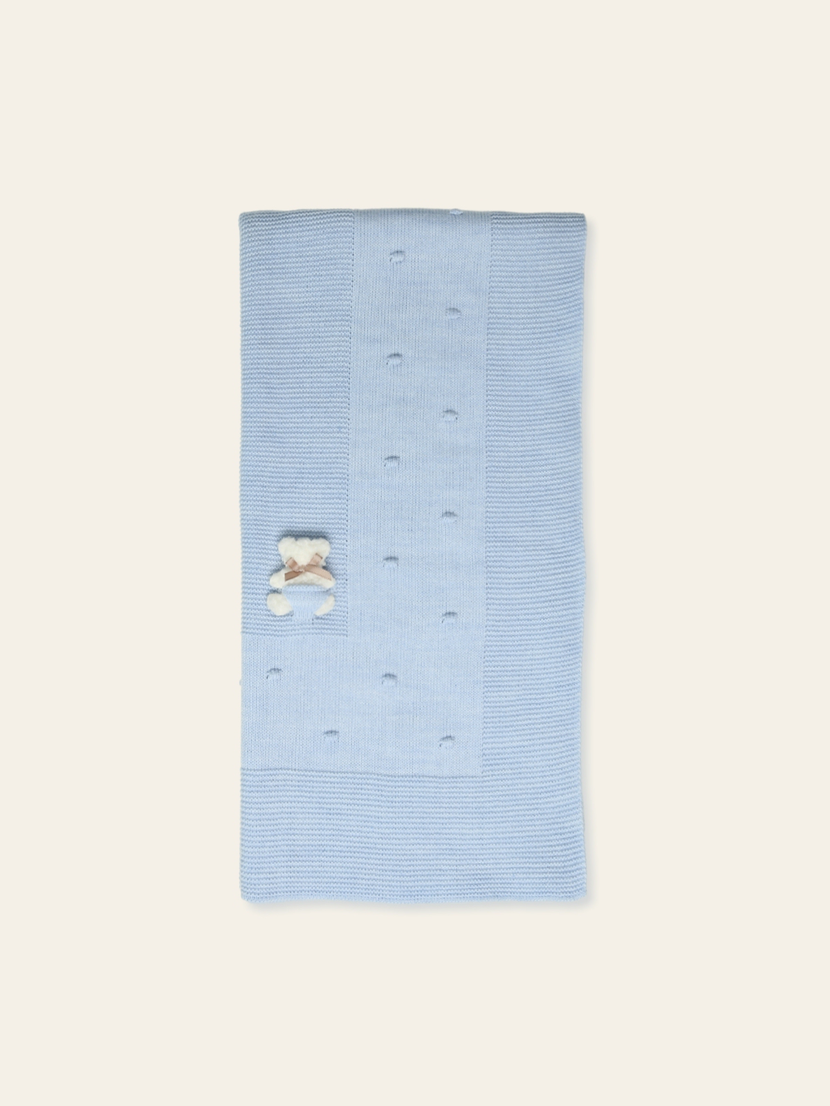 Copertina celeste con orsetto Mac Ilusion