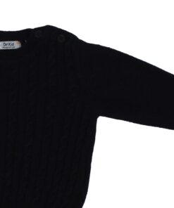 Alternative view of Maglioncino blu trecce Dr. Kid