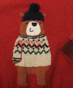 Alternative view of Maglioncino bordeaux orso bruno Dr. Kid