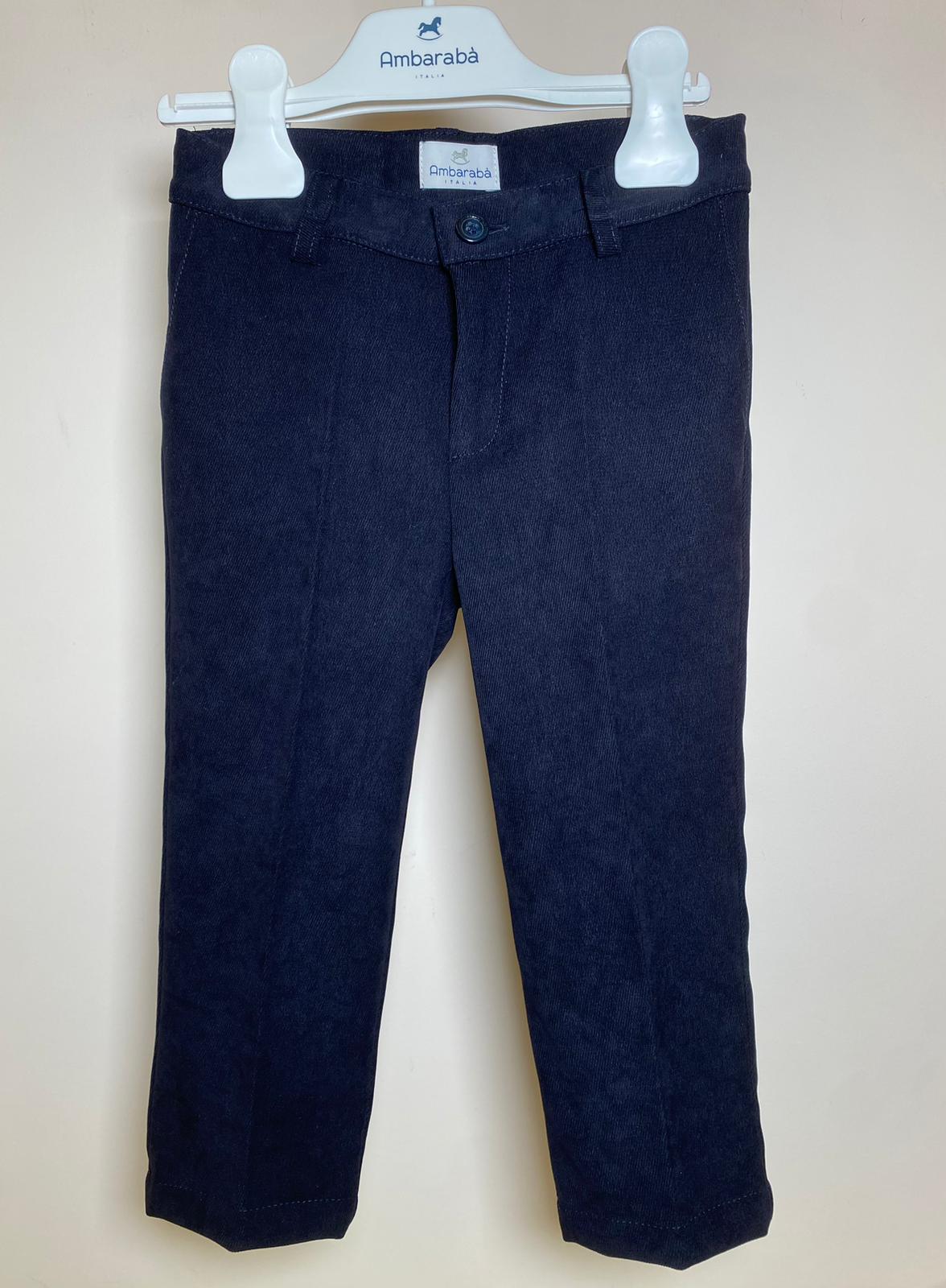 Pantalone velluto blu Ambarabà