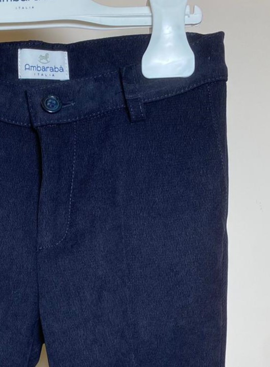 Pantalone velluto blu Ambarabà - immagine 2