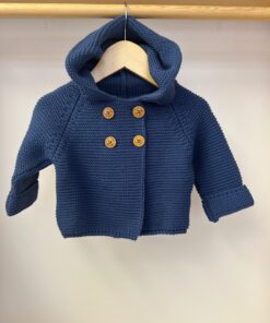 Cappottino doppiopetto blu Yoedu