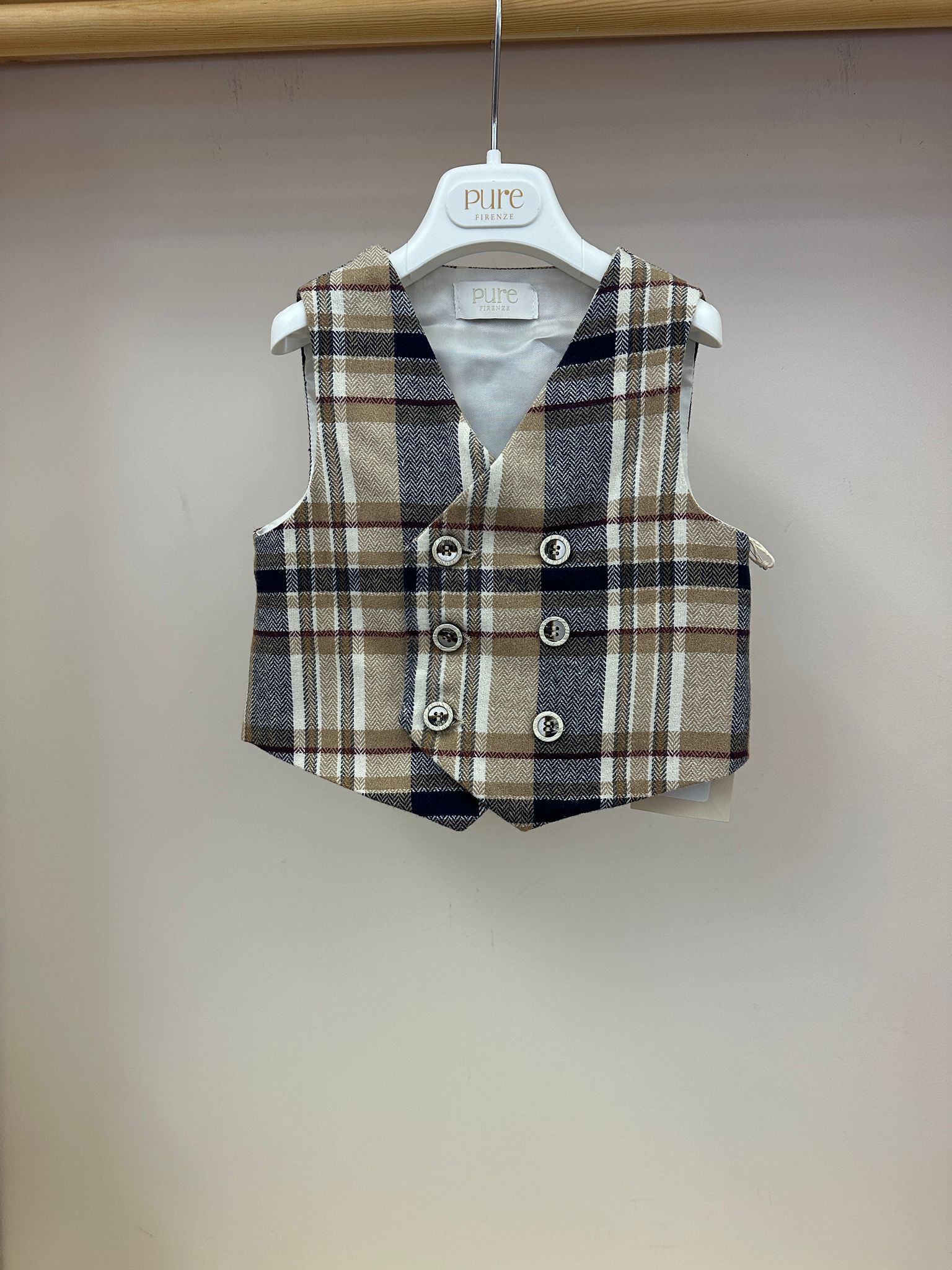 Gilet in tartan Pure