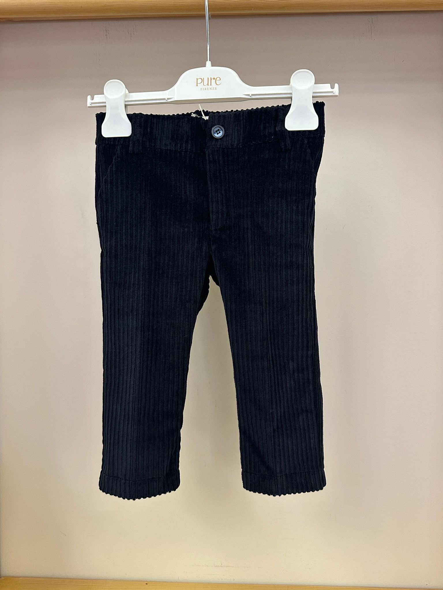 Pantalone blu a costine Pure