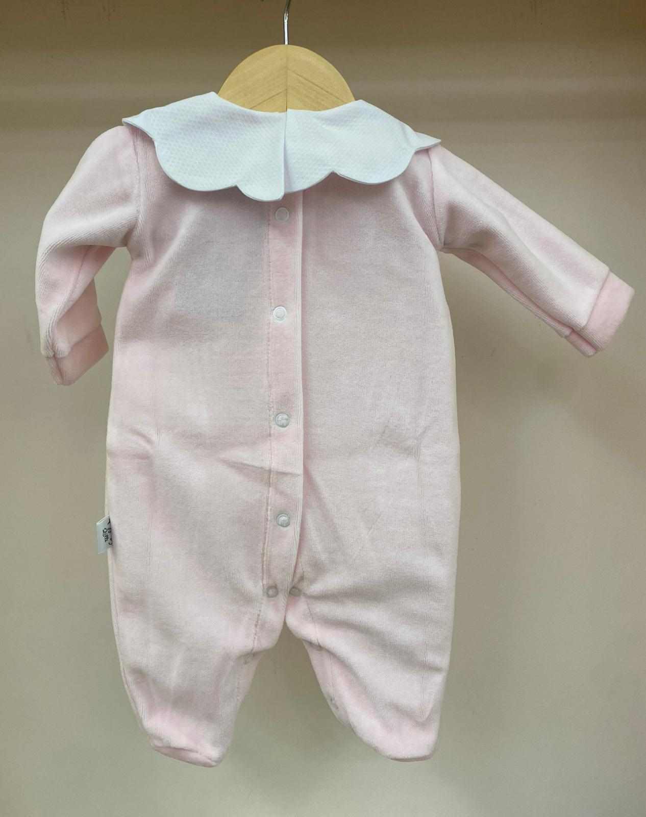 Tutina in ciniglia rosa chiaro Pappa e Latte - immagine 3