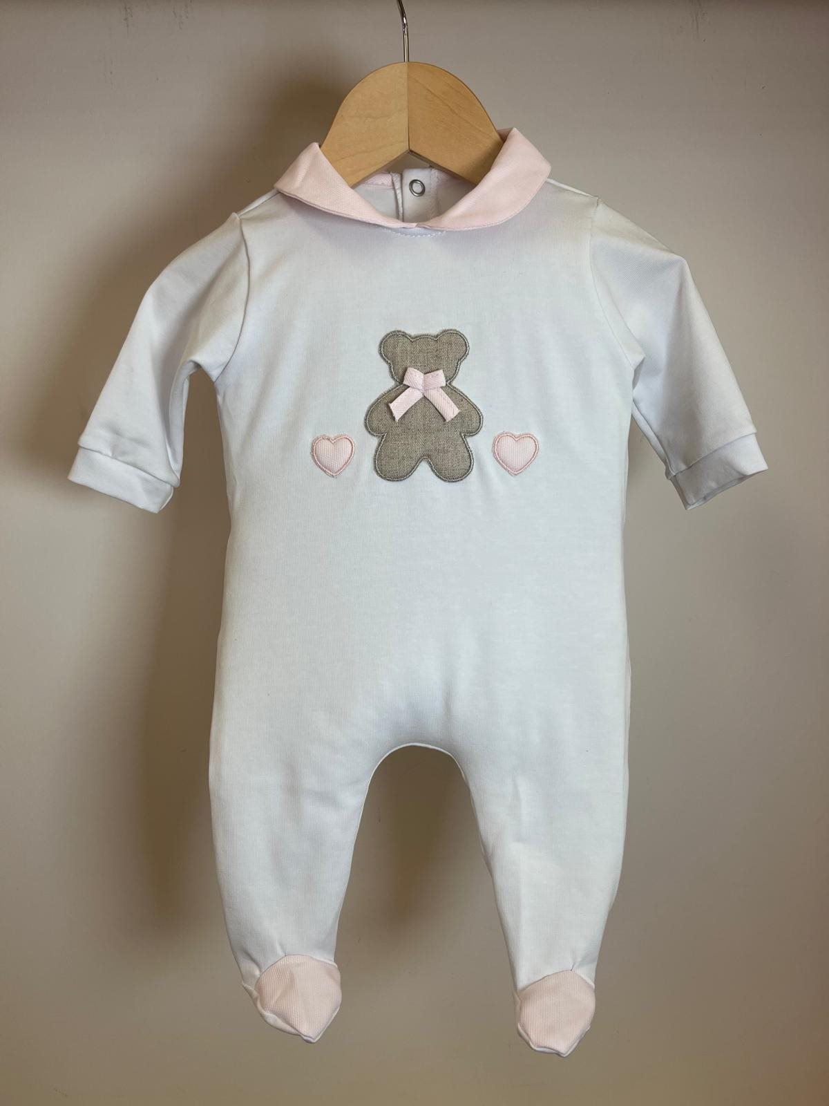 Tutina orso con cuore rosa