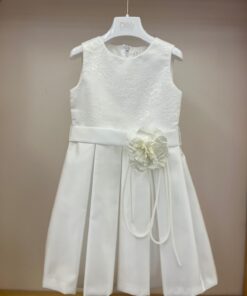 Abito bianco con fiore Dilù