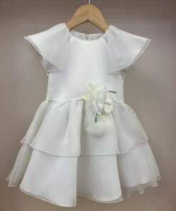 Abito bianco con fiore Ambarabà