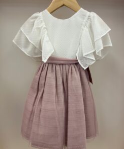 Abito bianco e rosa Yoedu