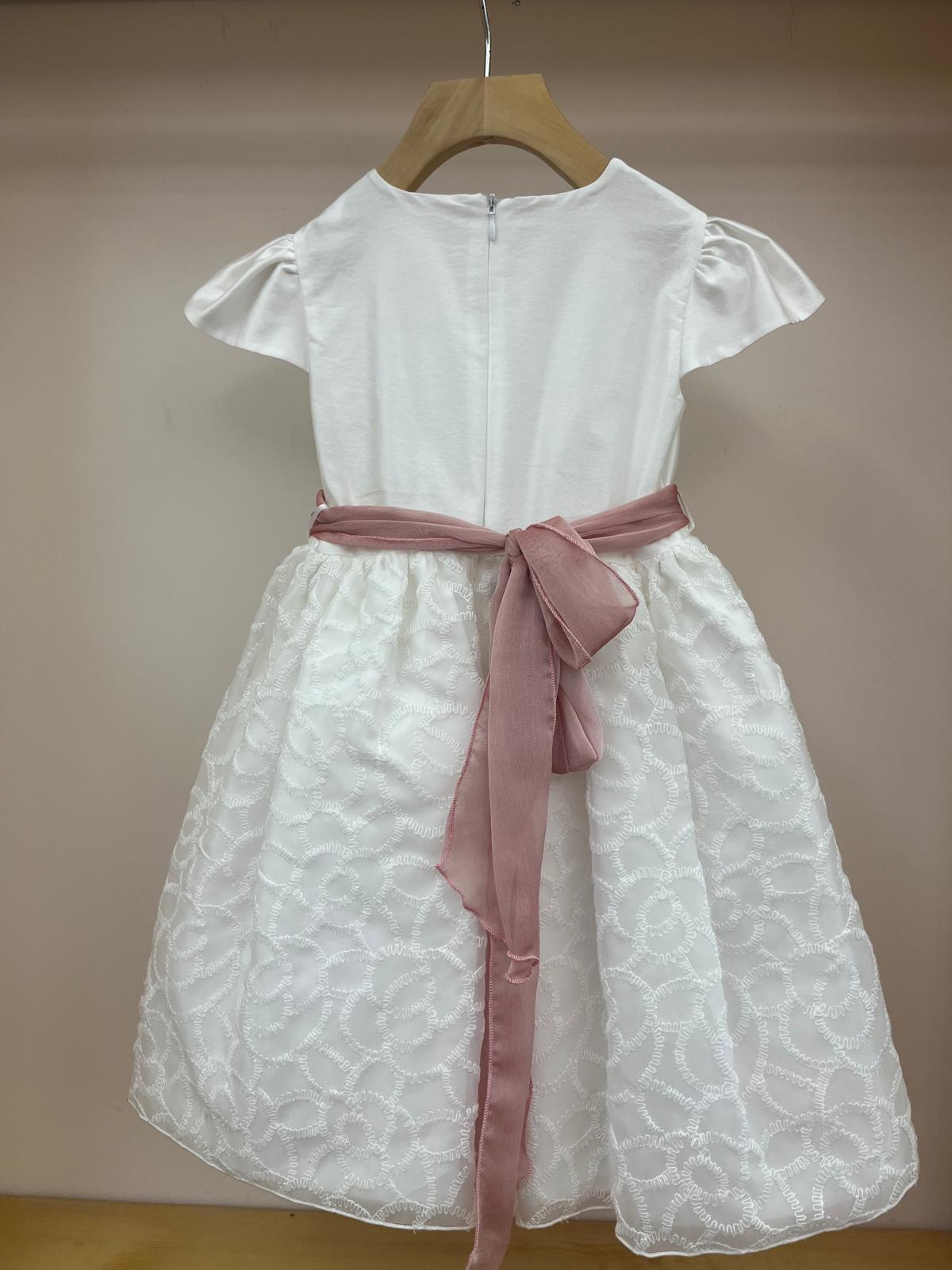Abito bianco con fiore Dilù - immagine 3