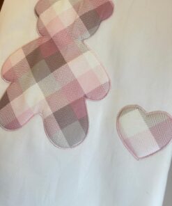 Alternative view of Copertina cuore orso cuore tartan rosa