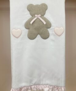 Copertina cuore orso cuore rosa