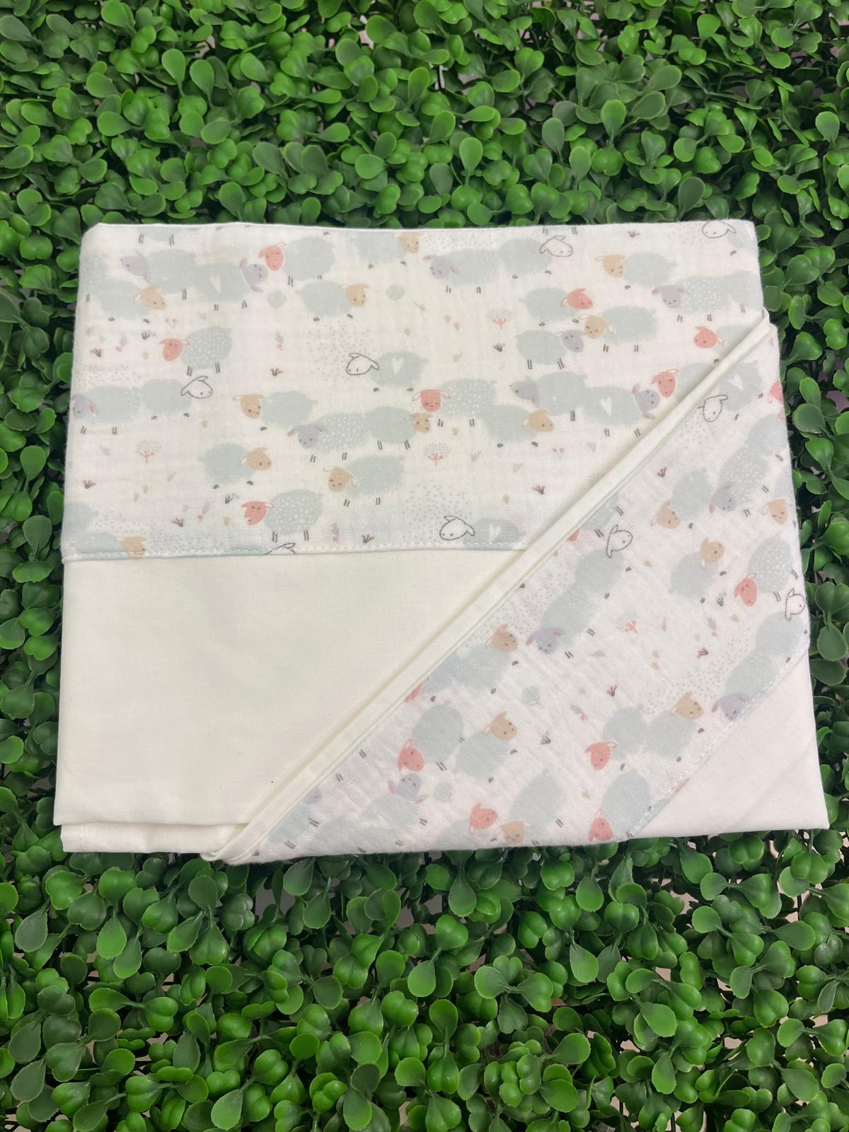 Set Lenzuola 3 pezzi pecore bianco