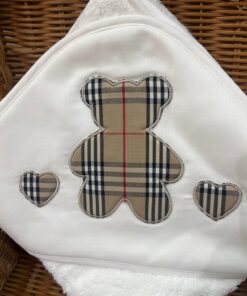 Alternative view of Triangolo orso con cuori tartan