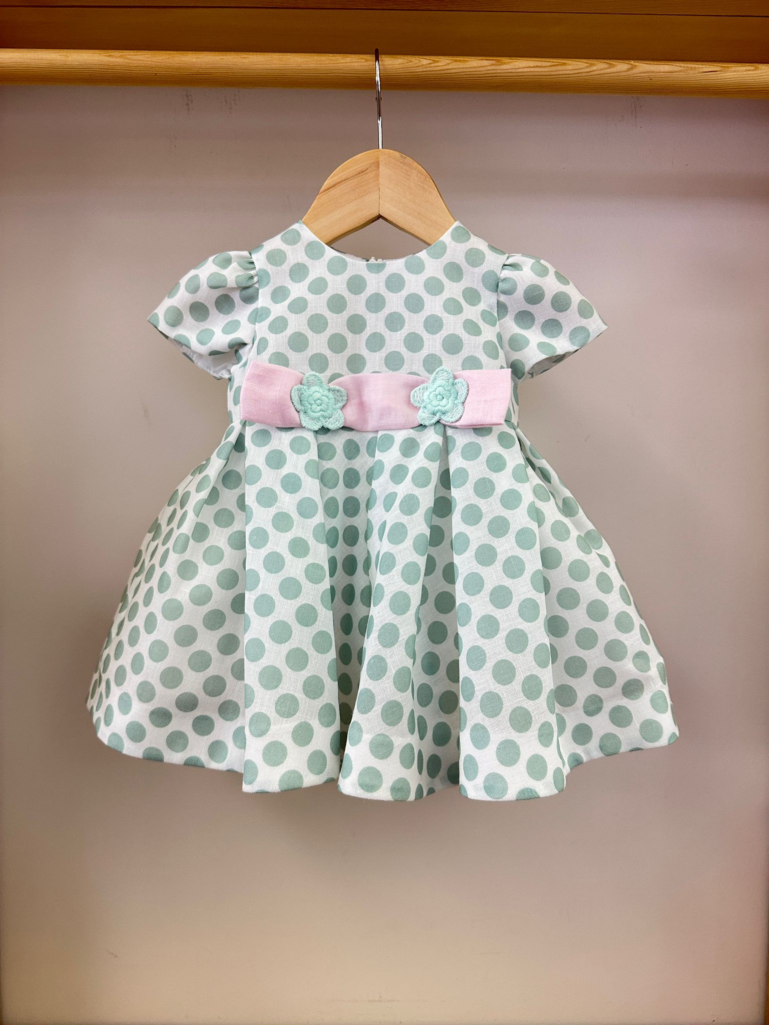 Vestito pois verde acqua I Delfi