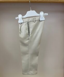 Pantalone beige con profilo verdone Ambarabà