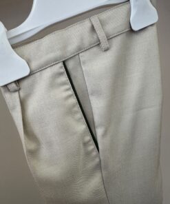 Alternative view of Pantalone beige con profilo verdone Ambarabà
