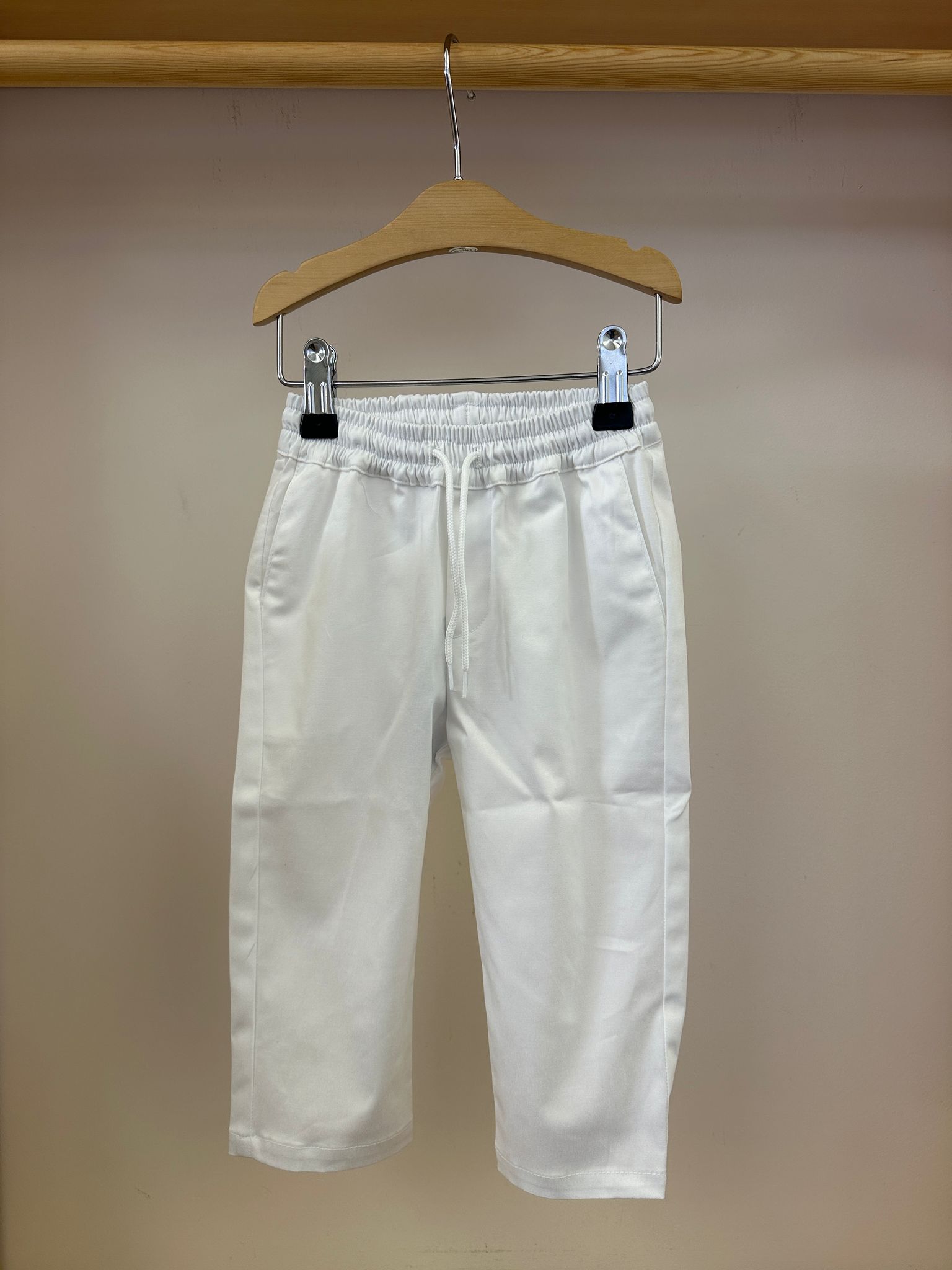 Pantalone bianco con coulisse Ambarabà