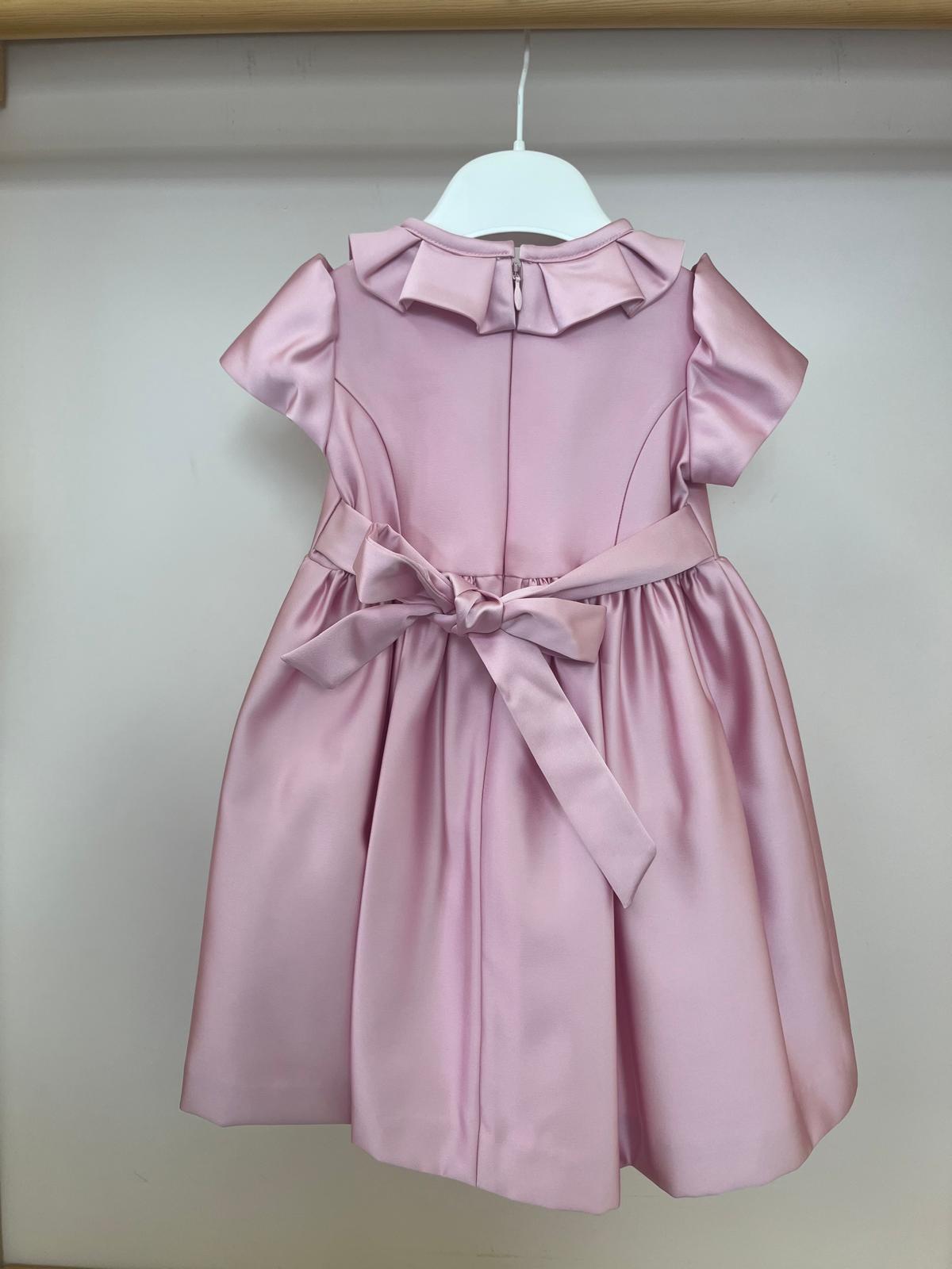 Abito rosa con fiocco Petit - immagine 3