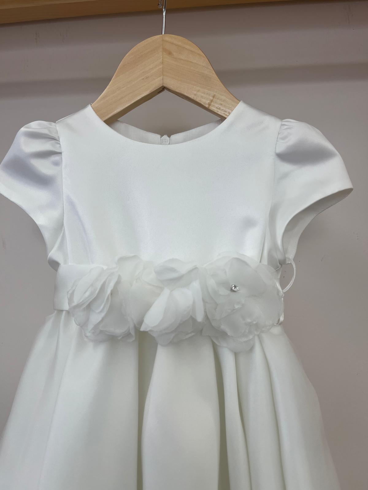 Abito bianco con fiori Ambarabà - immagine 2