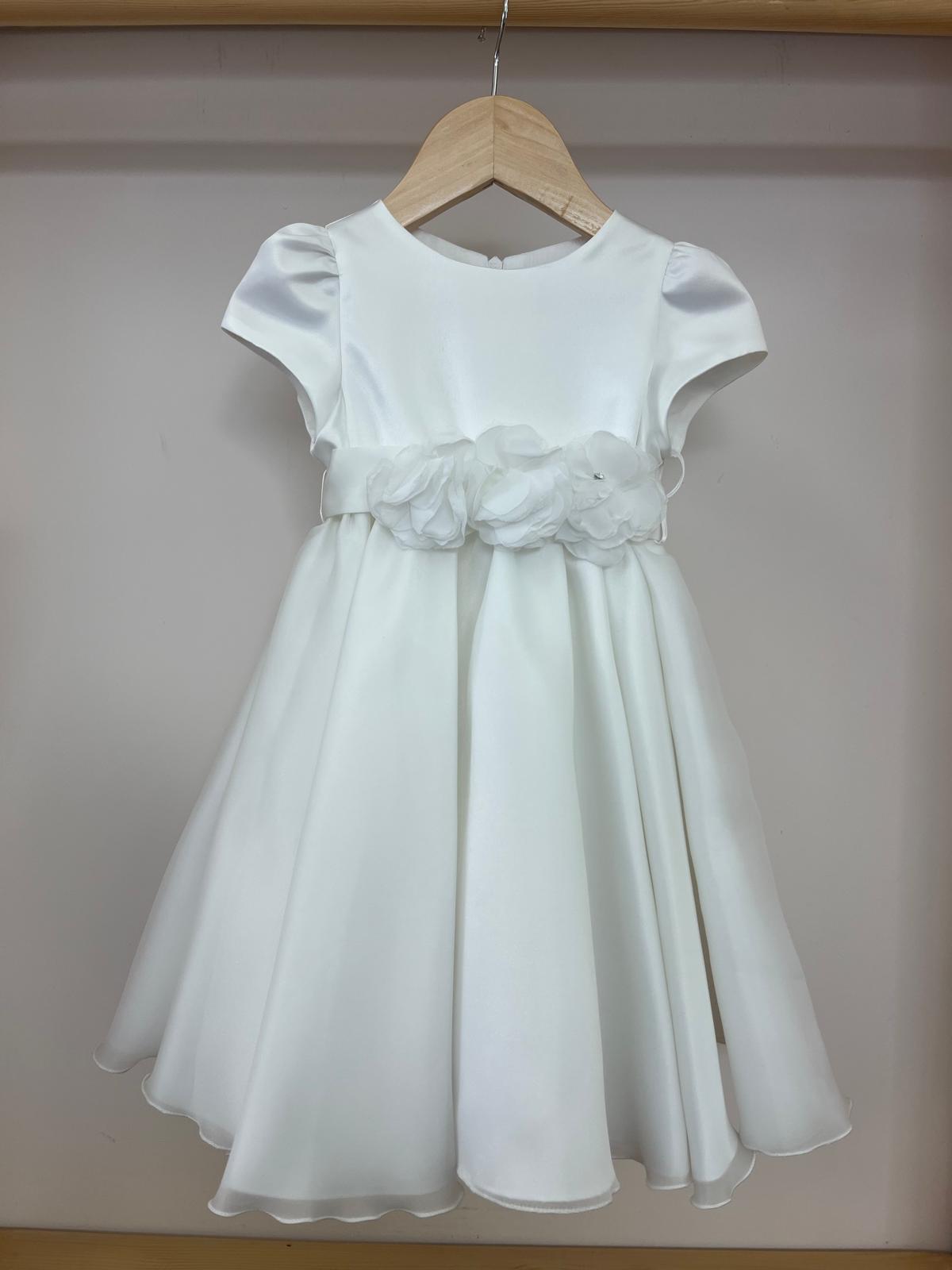 Abito bianco con fiori Ambarabà