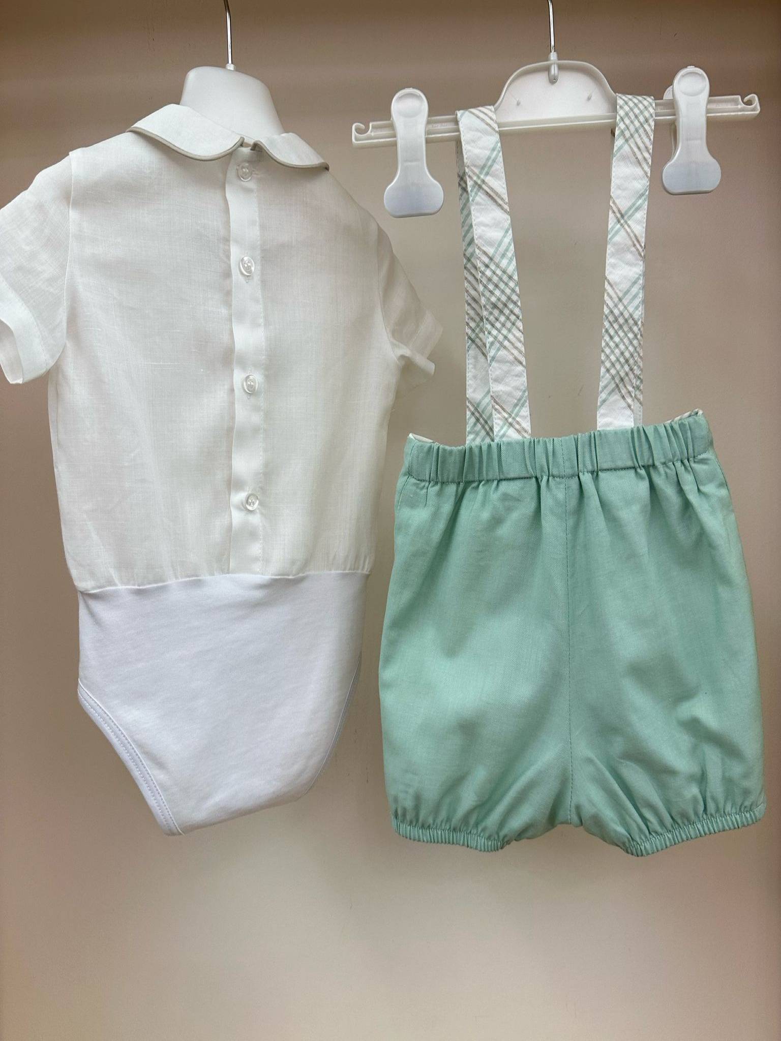 Completo verde acqua e beige Baby A. - immagine 2