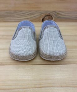 Scarpe culla in lino Panyno
