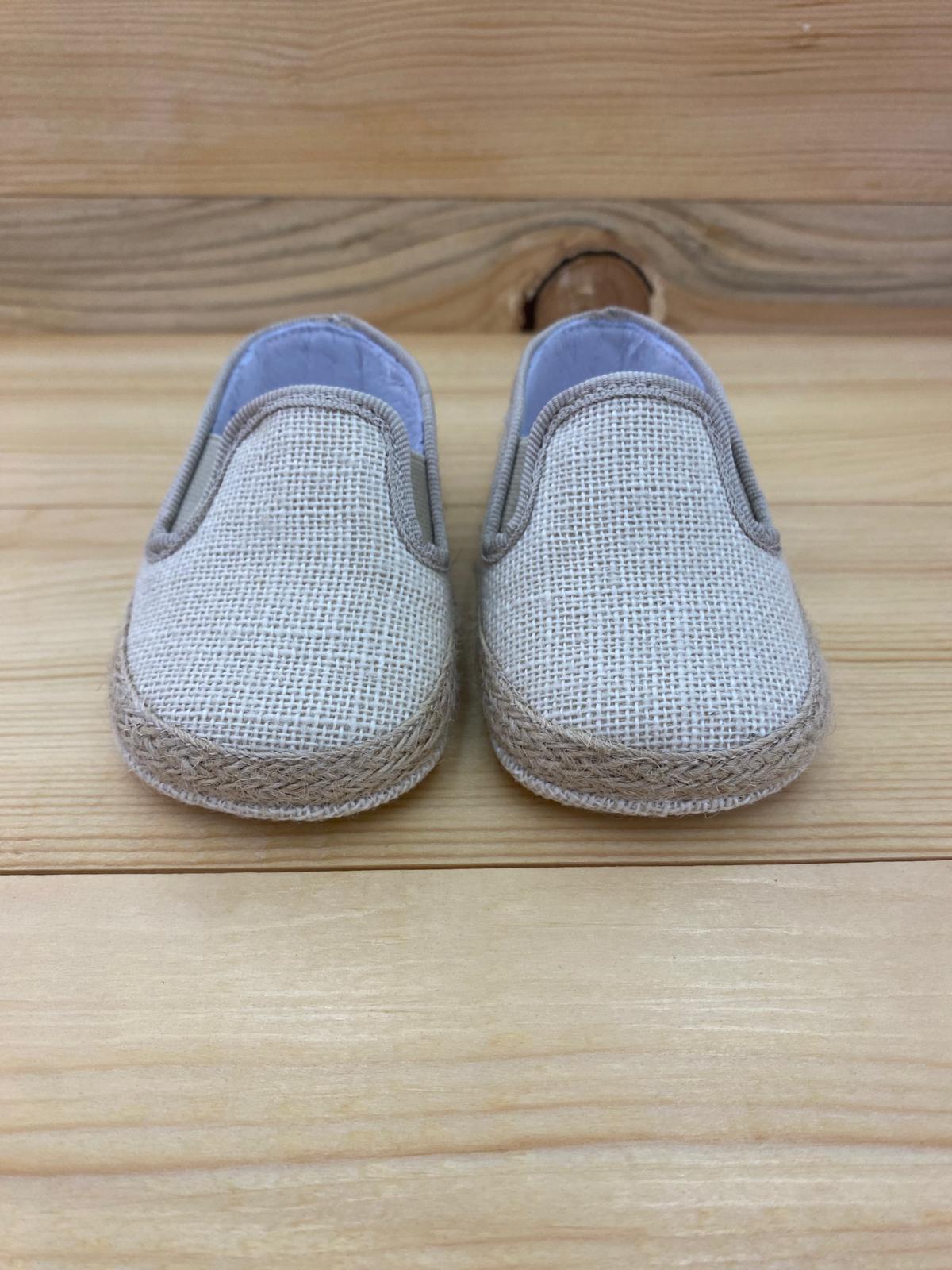 Scarpe culla in lino Panyno