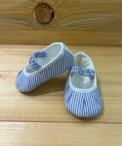 Alternative view of Ballerine a righe celeste e bianco Myrumi